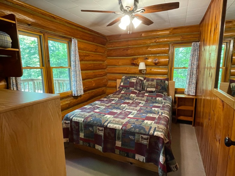 Log cabin bedroom