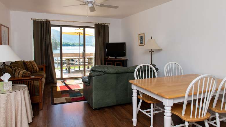 living room and dining room